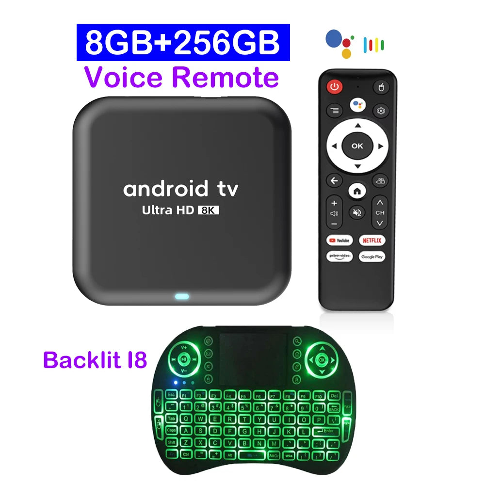 Smart TV Box 2026 Android 16 Q18 RK3518 Dual Wifi 5G Wifi6 Google Assistant 8K Video BT6.0 Netflix 8GB 128GB 256GB Media Player