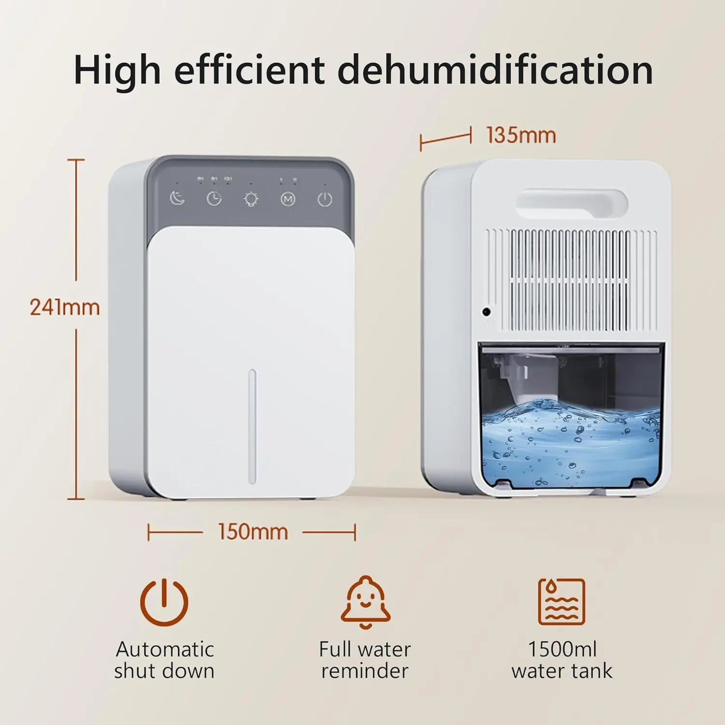Portable Air Dehumidifier Mute Moisture Absorbers Machine Air Dryer For Home Bedroom Office Kitchen Deodorizer Dryer EU plug