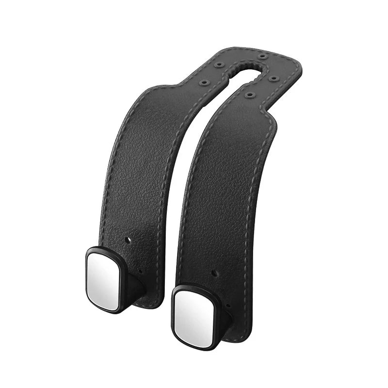 High Quality Car Headrest Hook Leather Hidden Back Hanger Storage Holder Quality Large Load-Bearing Alloy Hook Hanger Universal