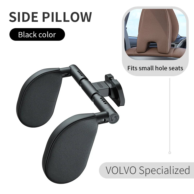 Ergonomic Volvo Dedicated Side Neck Support Pillow - High Density Memory Foam Wipeable PVC Leather Universal for All Seasons