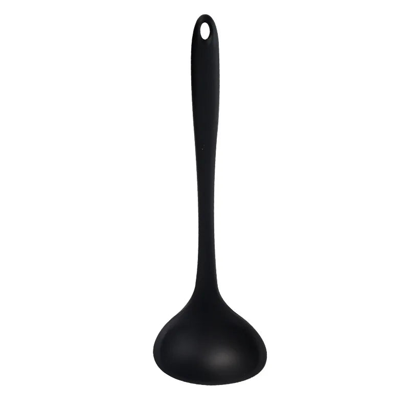 7 Colors 29cm Silicone Soup Spoon Kitchen Non-Stick Large Food Spoons Ladle Home Cooking Utensils Kitchen Tool