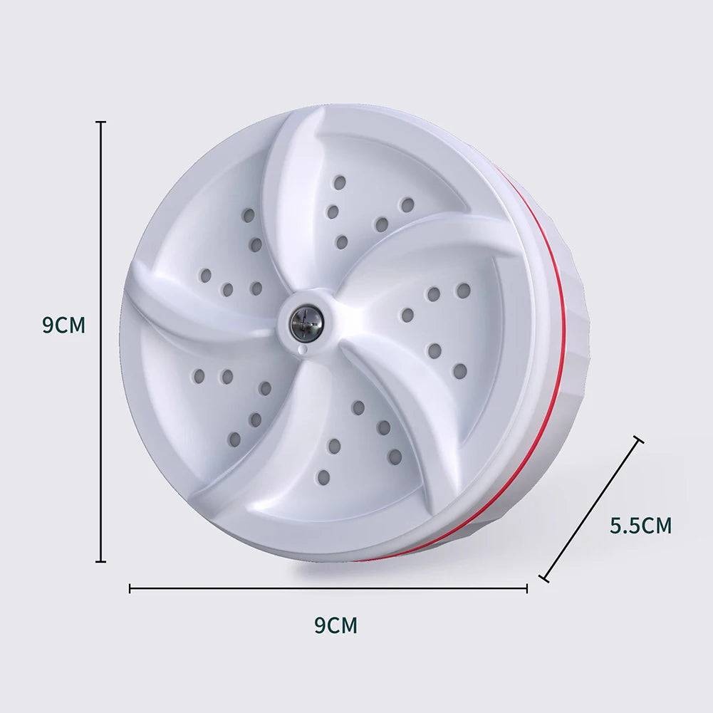 Portable Ultrasonic Turbo Washer Removes Dirt Cleaning Washing Machine Rotating Ultrasonic Turbo Washing Machine for Home Travel