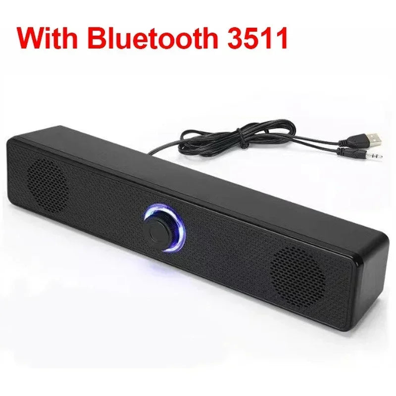 USB Powered Bluetooth PC Soundbar Wired and Wireless Speaker Soundbar for TV Pc Laptop Gaming Home Theater Surround Audio System