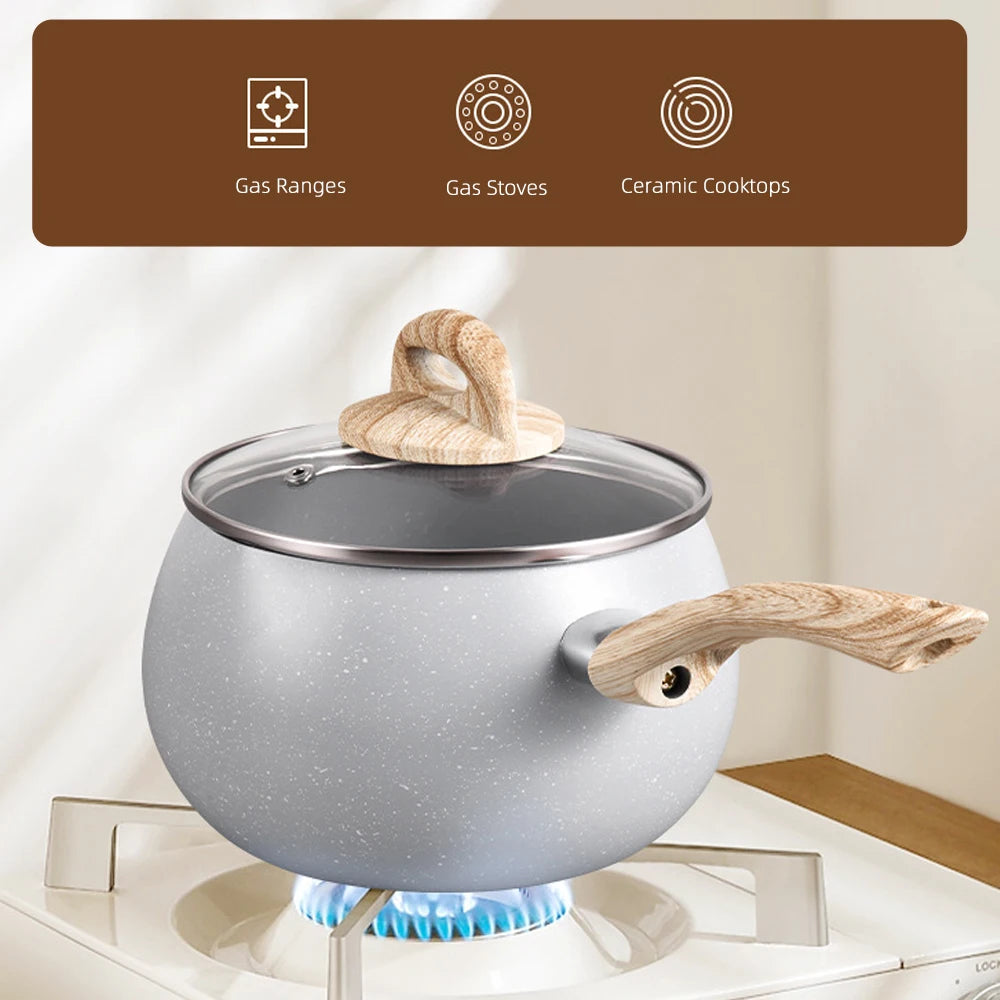 1PC Stainless Steel Stock Pot Kitchen Gadget for Soups And Stews Durable Easy to Clean Essential Home And Garden Cooking Tool