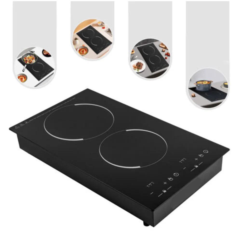 Double Portable Induction Cooktop Cooker with 2 Burner Independent Control