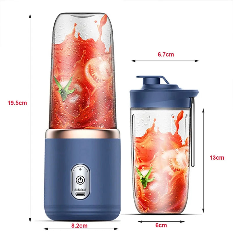 300 Motor 1200 Amh ABS Portable Small Fruit Juicer Kitchen Appliance Shaker MINI Juicer Cup Electric Usb Juicer Fruit Blender