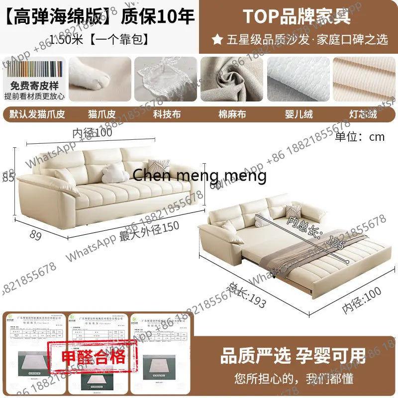 Living Room Home Convertible Bed Modern Wooden Armchair Folding Relax Sofa Bed Luxury Recliner Longue Furniture For Home