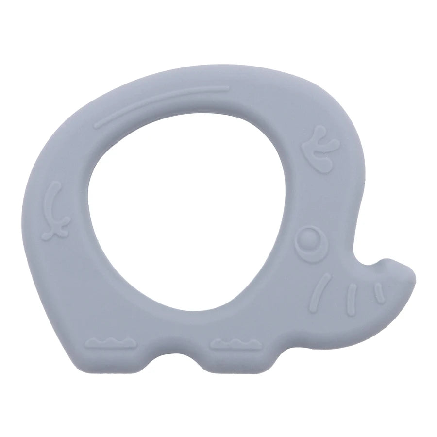 1PC Silicone Teether Baby Toy Elephant Shape Wooden Teether Ring Kid Gift BPA Free Children Goods Kid Teething Chewing Toy
