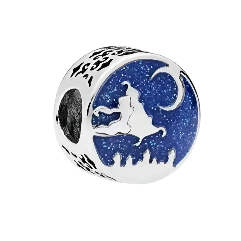 2025 Disney Beauty and The Beast Charm Beads Dangle Fit Original Snake Silver Bracelet Necklace Bead for Diy Jewelry Women Gift