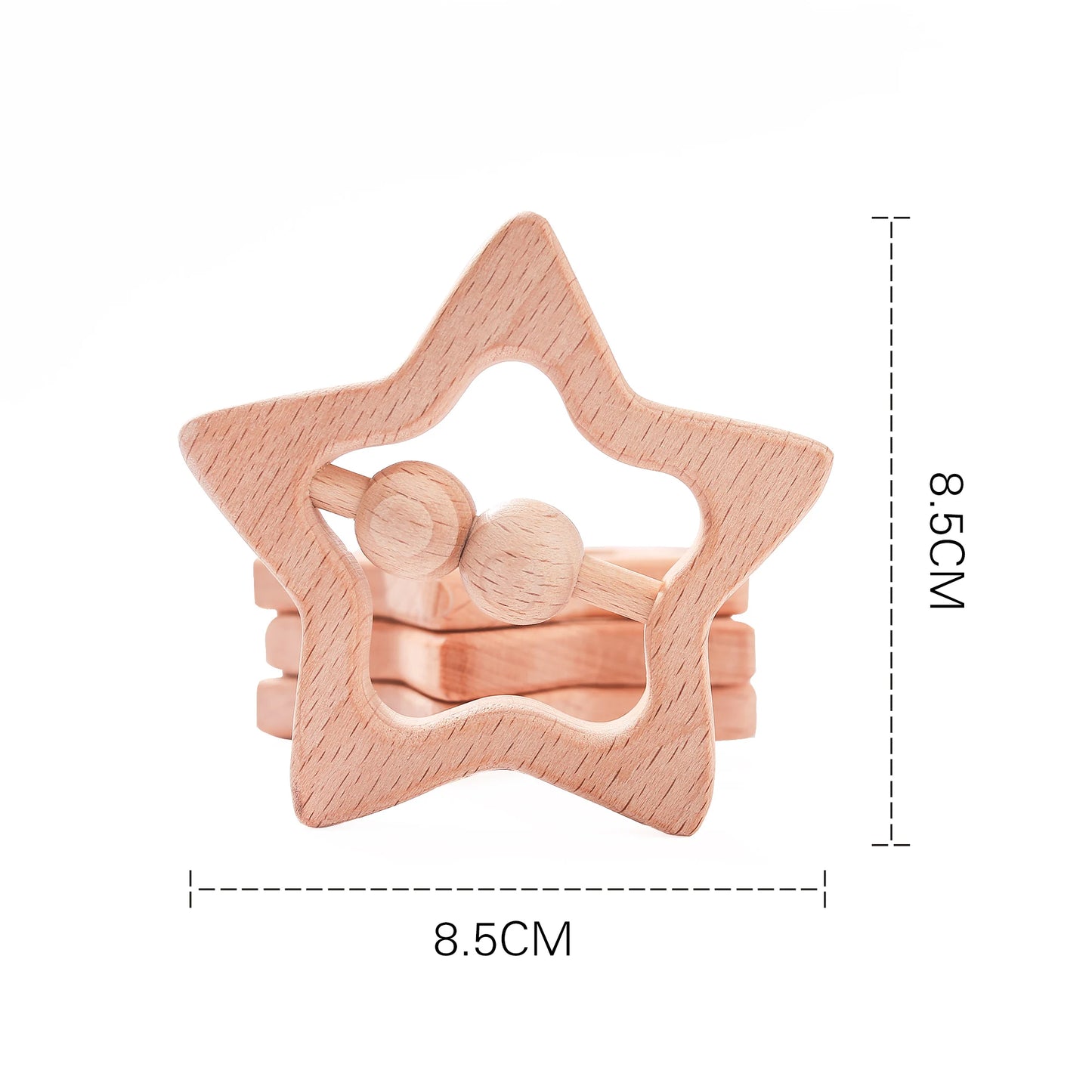 10pc Baby Wooden Teether Beech Bee Pacifier Teeth Pendant Wooden Baby Gym Toys Montessori Animals Baby Products Newborn Gift Kid