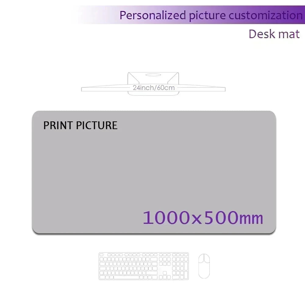 DIY custom image gaming mouse pad, large desk pad 90X40cm high-definition personalized anti slip washable home and office