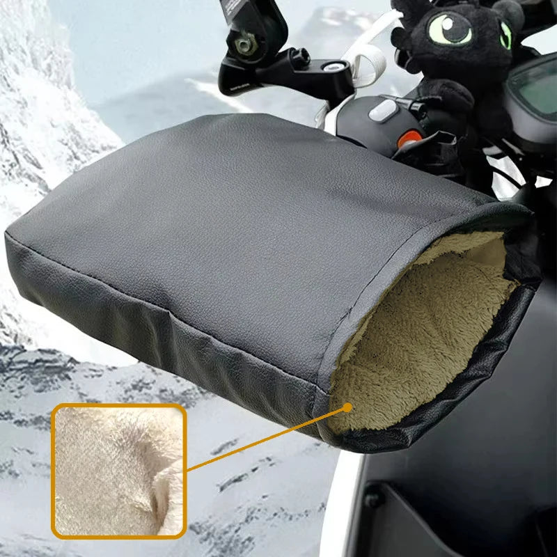 2pcs Handlebar Muffs Motorcycle Windproof Winter Mitts Warmer Gloves Waterproof Handmuffs Bicycle Handle Hand Warm Motor Bike