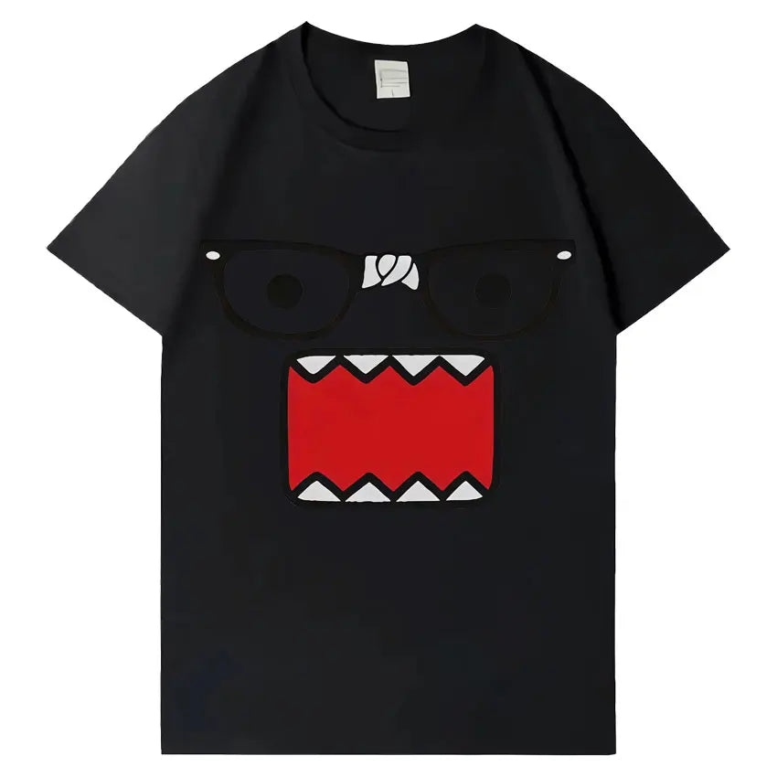 Domo Kun Funny Meme T Shirts Men's Women Clothes Classic Cotton Casual Tee Shirts Short Sleeve Oversized T-shirt Tops Streetwear