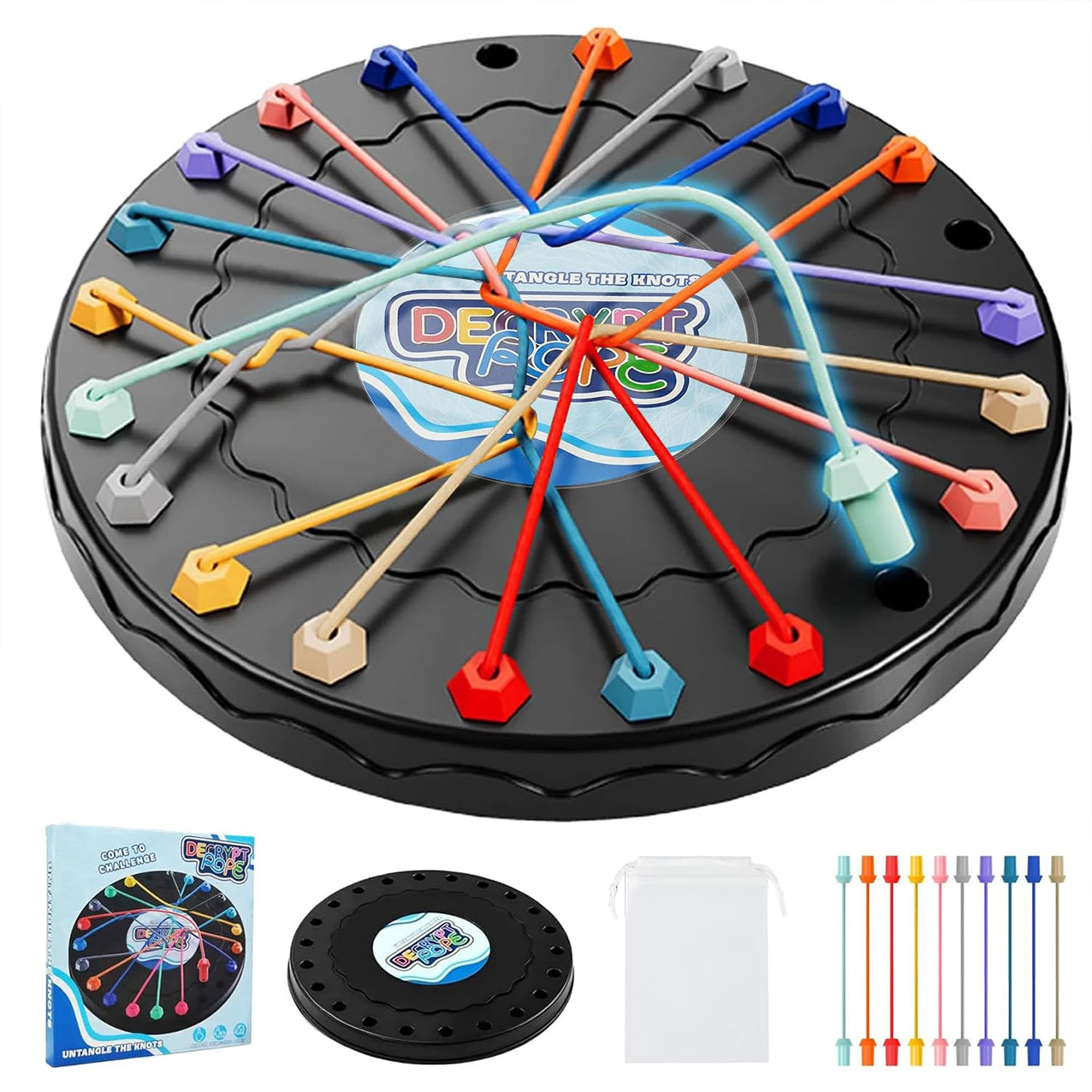 Kid's educational game with multi-level challenges, stress relief games and knot games, suitable for parent-child interaction