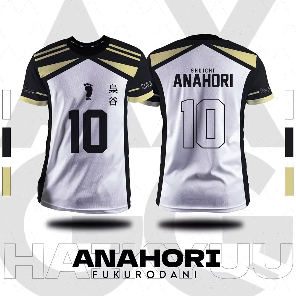 New Summer Fall Haikyuu Fukurodani Cartoon Anime Cosplay Men Jersey Summer Short Sleeve Children Tee Top Fashion Women T-Shirt