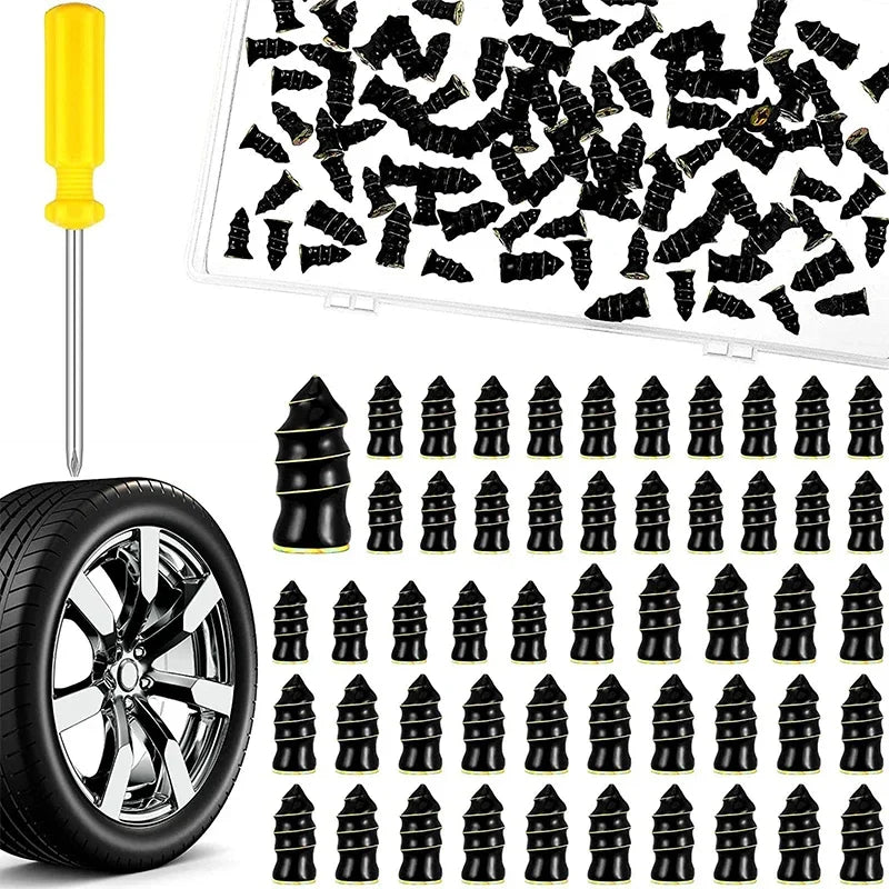 10/30Pcs Motorcycle Car Vacuum Tire Repair Nail Tool with Rubber Metal Fittings Auto Tyre Maintenance Car Service Tool