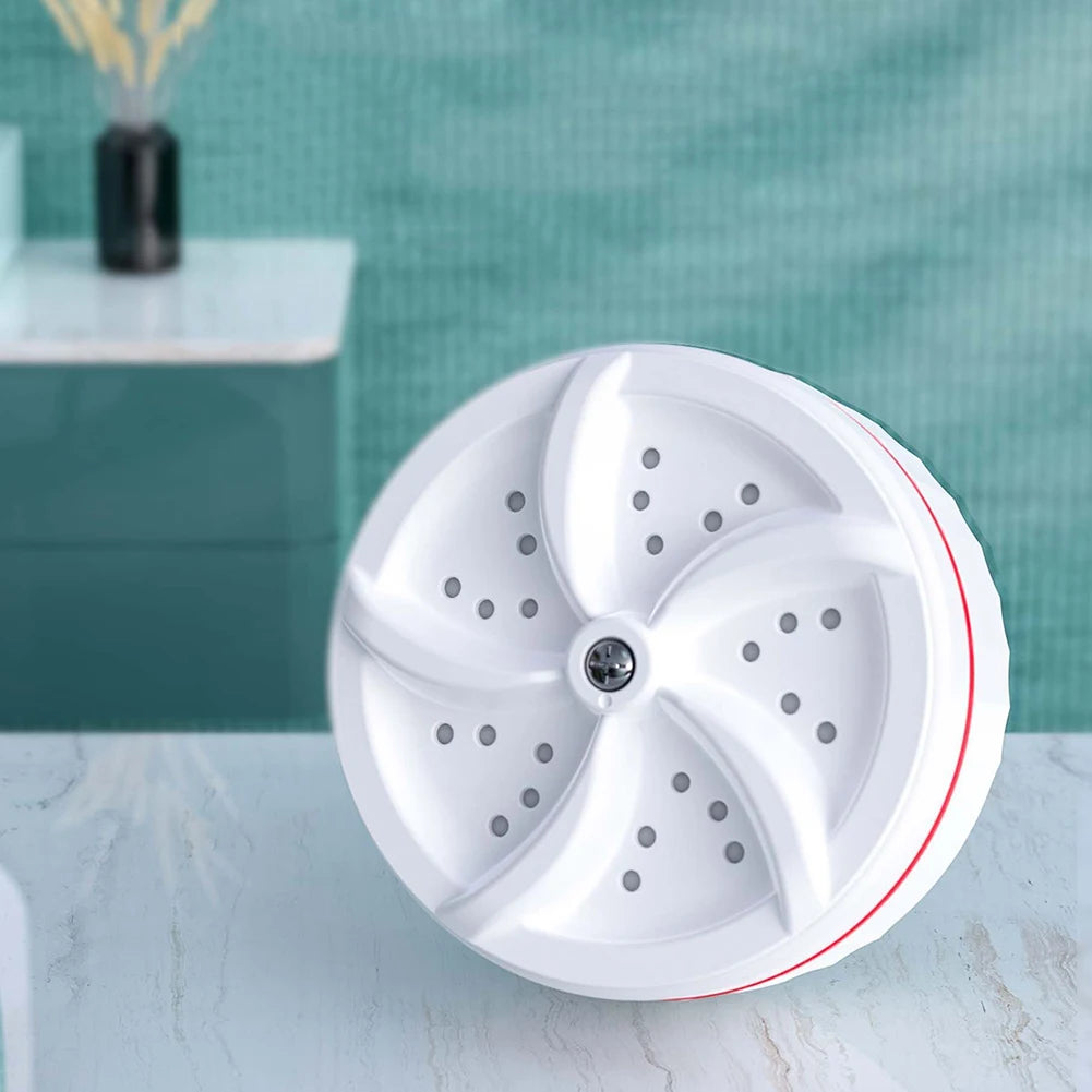 Portable Ultrasonic Turbo Washer Removes Dirt Cleaning Washing Machine Rotating Ultrasonic Turbo Washing Machine for Home Travel