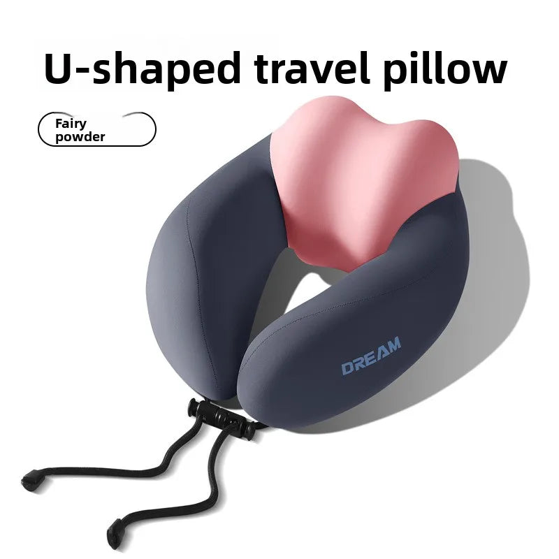 Memory Foam Travel Neck Pillow U Shape Ergonomic Support for Airplane Car Office Comfortable Portable Cervical Pillow