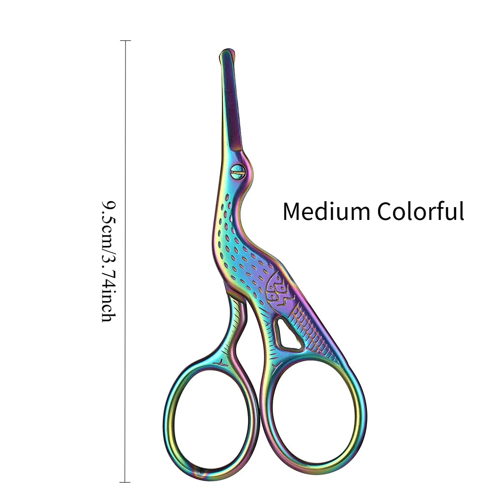 Hair Scissors Professional Beauty Scissors Facial Stainless Steel Mustache Nose Hair Beard Eyebrows Eyelashes Trimming Clippers