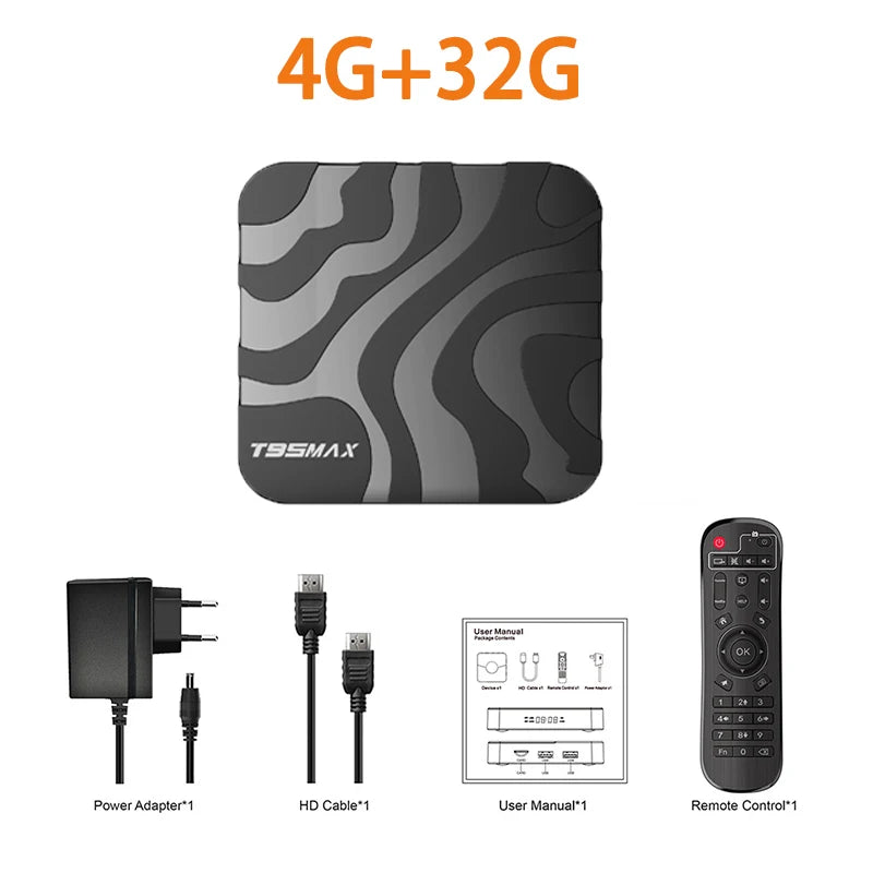 T95 MAX Android 16 Smart TV Box Allwinner H618 64G 128G ROM 2.4G&5G Dual Wifi 4K 8K HDR10+ BT5.0 Voice Media Player Set Top Box