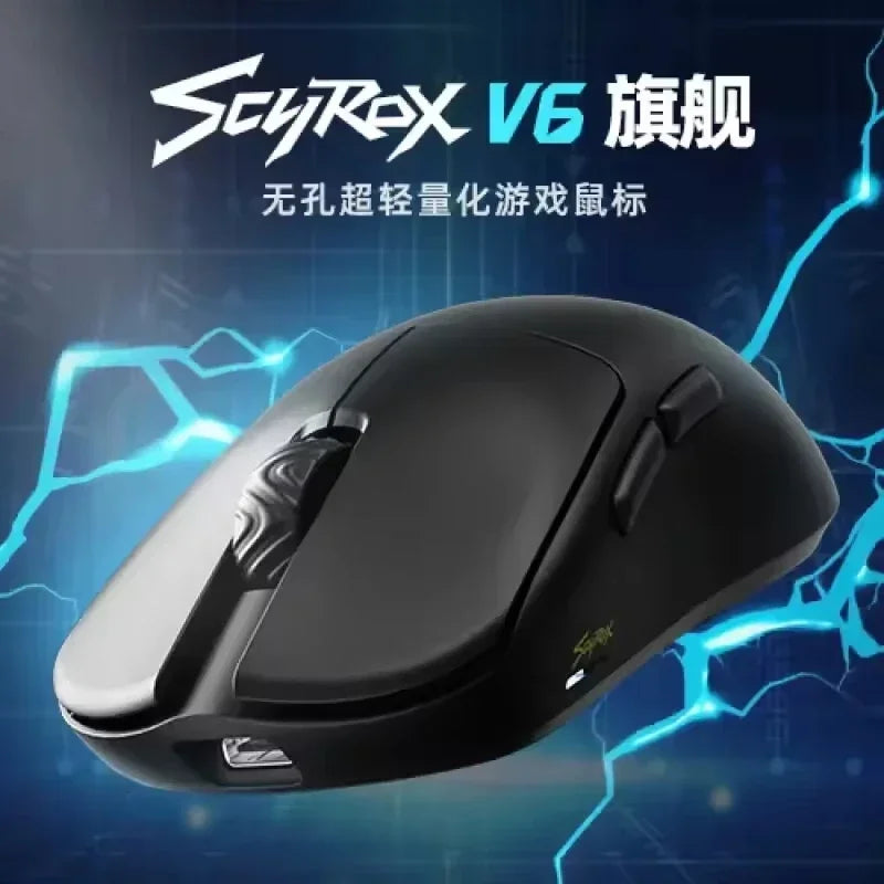 Scyrox V6 8000Hz wireless three-mode mouse,Paw3950 sensor 30000DPI wired lightweight mouse gamers Computer Laptop accessory.