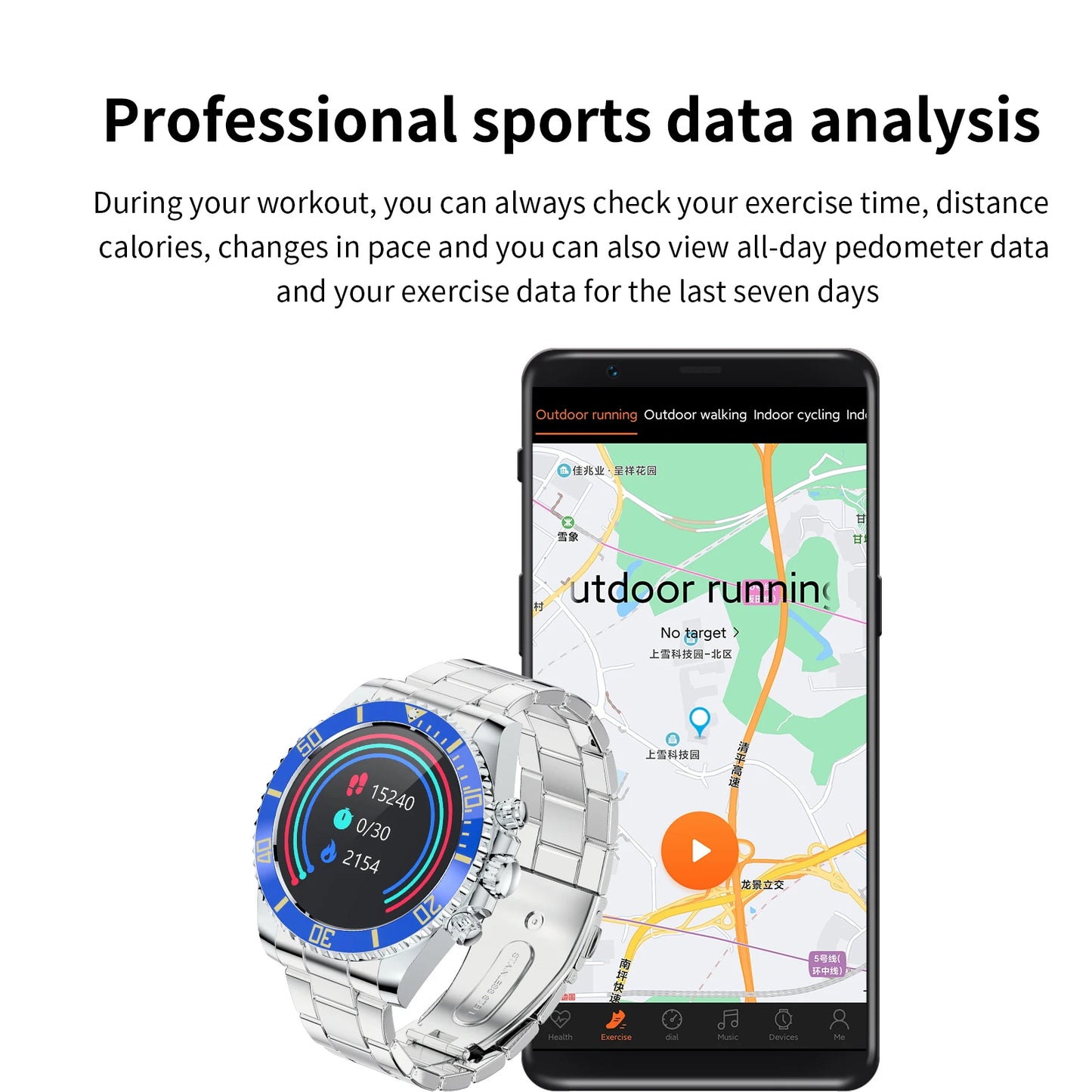 Smart Watch Man Smartwatch AW12 high-end luxury 2024 Android IOS Korean Support Steel Connected Replica Miltary pk gts4 global