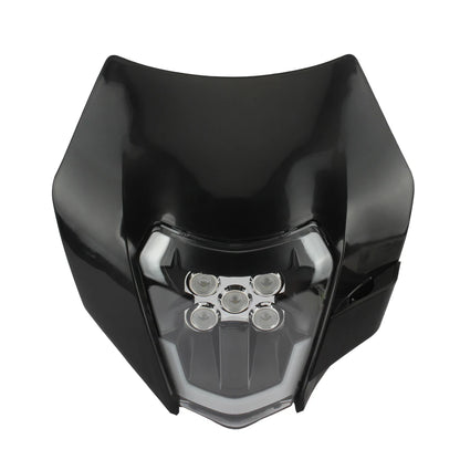 For KTM Motorcycle LED Headlight 2014-2016 XC SX XCW EXC 125-500 Accessories Enduro Motocross Headlamp Assembly Mask Fairing