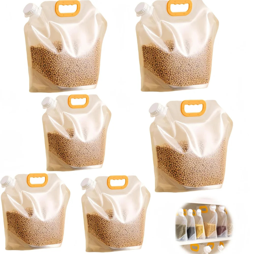 Grain rice bags - Sealed grain storage containers with LIDS for moisture prevention, essential for home use. Kitchen storage, su