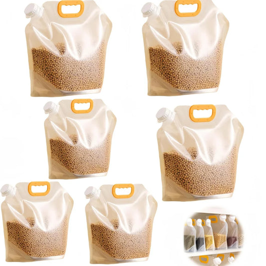 Grain rice bags - Sealed grain storage containers with LIDS for moisture prevention, essential for home use. Kitchen storage, su