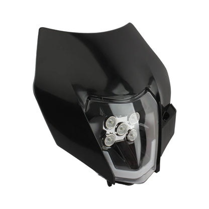 For KTM Motorcycle LED Headlight 2014-2016 XC SX XCW EXC 125-500 Accessories Enduro Motocross Headlamp Assembly Mask Fairing