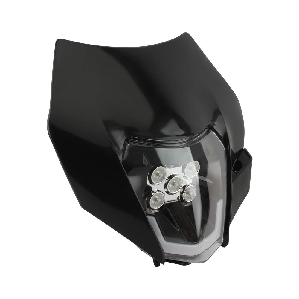 For KTM Motorcycle LED Headlight 2008-2016 XC SX XCW EXC 125-500 Accessories Enduro Motocross Headlamp Assembly Mask Fairing
