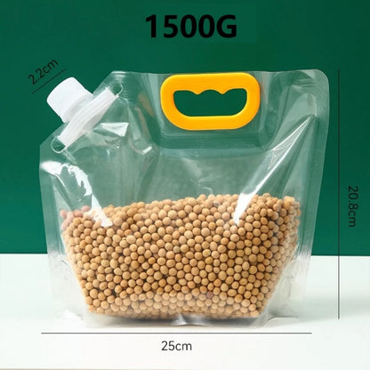 Grain rice bags - Sealed grain storage containers with LIDS for moisture prevention, essential for home use. Kitchen storage, su