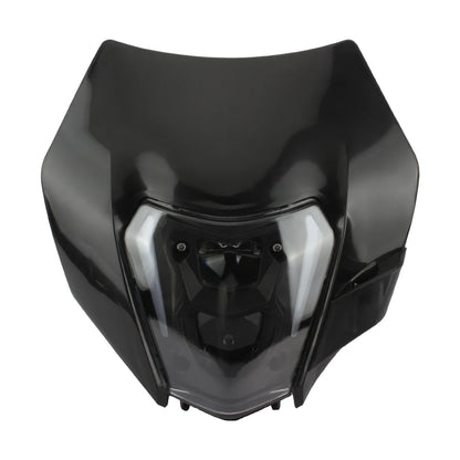 For KTM Motorcycle LED Headlight 2008-2016 XC SX XCW EXC 125-500 Accessories Enduro Motocross Headlamp Assembly Mask Fairing