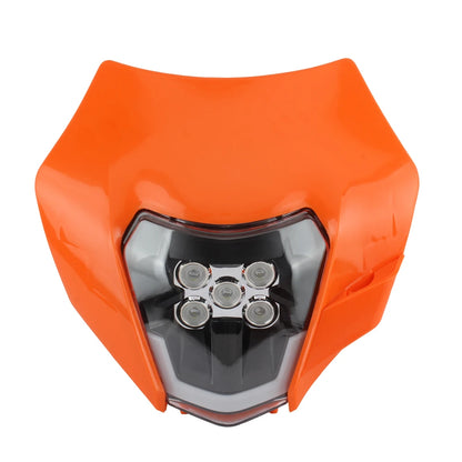 For KTM Motorcycle LED Headlight 2014-2016 XC SX XCW EXC 125-500 Accessories Enduro Motocross Headlamp Assembly Mask Fairing