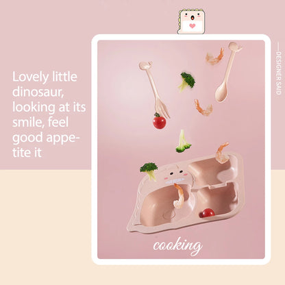 Baby Children's Tableware Products Feeding Set Cartoon Plates Kids Dishes Children Training Eating Food Bowl Spoon Fork