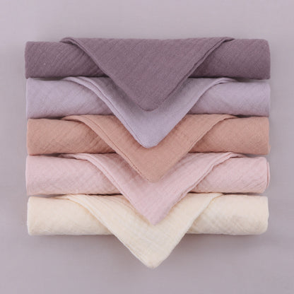 5PCS  Pure Color Baby Handkerchief Soft Saliva Towel Absorbent Baby Burp Cloth Bibs Kids Wipe Cloth Newborn Washcloth Products