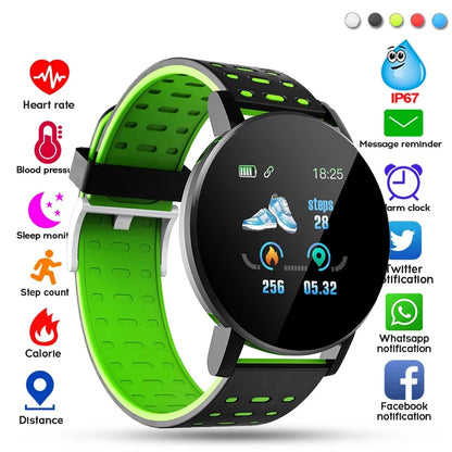 Smart Watch Led Digital Clock Waterproof Smartwatch 1.44" Screen Full Touch Smartband Heart Rate Monitor Fitness Tracker Watch