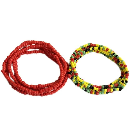 Bohemia Colorful Beaded Elasticity Waist Belly Chain for Women Girl 2023 Fashion Summer Beach Waistband Bikini Beads Jewelry