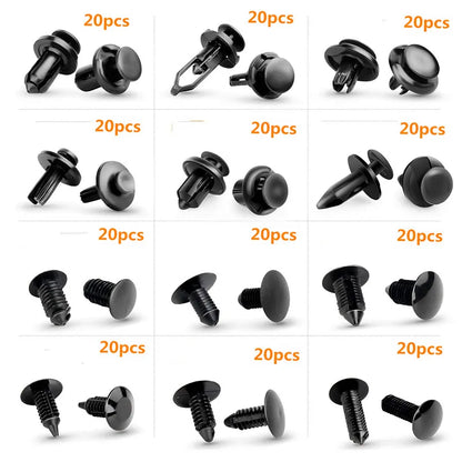 Bumper Retainer Clips Car Plastic Rivets Fasteners Push Retainer Kit SizesAuto Push Pin Rivets Set-Door Trim Panel Fender