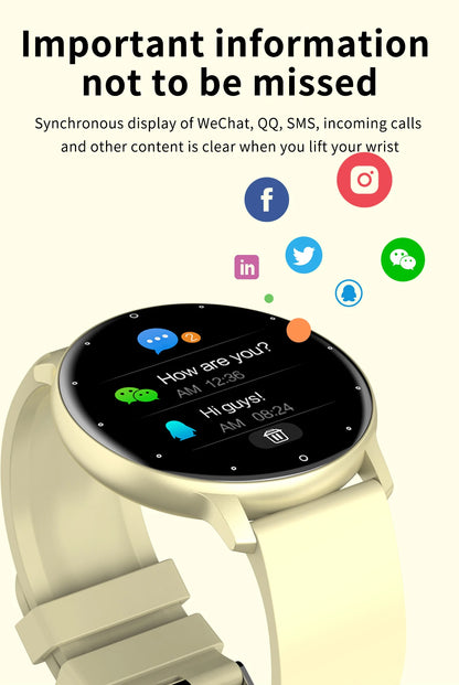 LIGE 2025 Smart Watch Women Men Lady Gift Sport Fitness Watches Heart Rate Monitor Waterproof Smartwatch For Xiaomi Android IOS