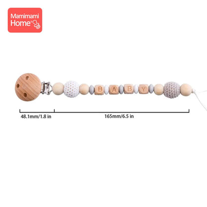 1Pc Baby Wooden Teether Crochet Giraffe Rattle Toy BPA Free Wood Rodent Rattle Baby Mobile Gym Educational Toys