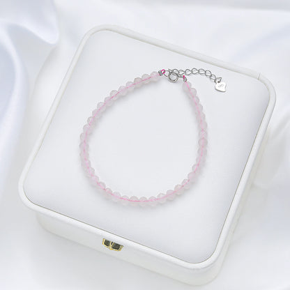 4mmNatural Stone Tourmaline Handwork Bracelets on Hand for Women Gift Wedding Party Jewelry 925 Sterling Silver Amethyst Bangles