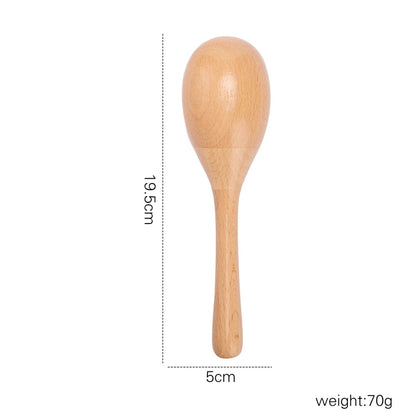 1pc Baby Wooden Rettle Toys Beech Sand Hammer Musical Toy Instrument Sound Early Educational Funny Toys For Children Kids Gift