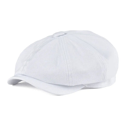 BOTVELA 100% Twill Cotton Newsboy Cap Men Women Classic Retro Hat Summer Autumn Lightweight Driver Cap 003