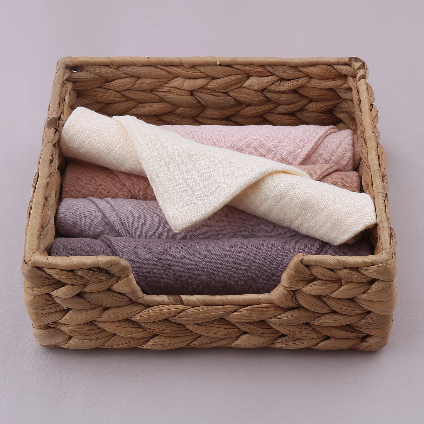 5PCS  Pure Color Baby Handkerchief Soft Saliva Towel Absorbent Baby Burp Cloth Bibs Kids Wipe Cloth Newborn Washcloth Products