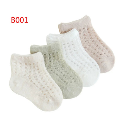New children's socks summer mesh thin cotton boys and girls short baby socks