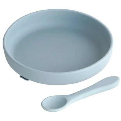 100%Food Grade Silicone Baby Feeding Plate Suction Tableware Spoon Waterproof Suction Bowl Kids Non-slip Children's Products