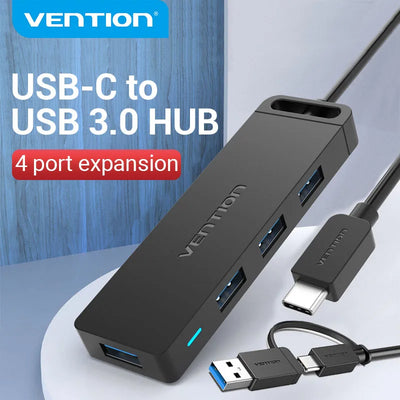 Vention USB HUB 4 Port USB 3.0 2.0 Splitter With Micro USB Power Port Multiple High Speed OTG Adapter for Computer Laptop phone