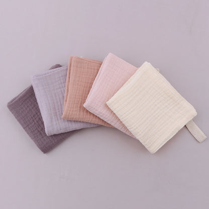 5PCS  Pure Color Baby Handkerchief Soft Saliva Towel Absorbent Baby Burp Cloth Bibs Kids Wipe Cloth Newborn Washcloth Products