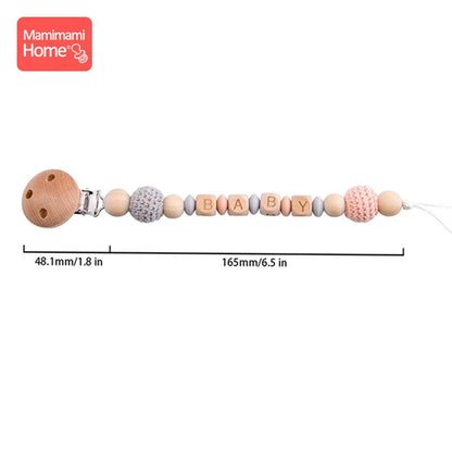 1Pc Baby Wooden Teether Crochet Giraffe Rattle Toy BPA Free Wood Rodent Rattle Baby Mobile Gym Educational Toys